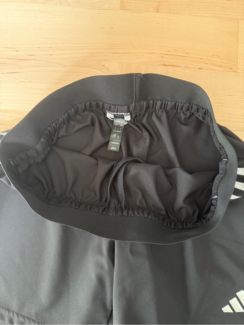 Adidas Women’s Black Athletic Shorts with White Stripes - Picture 5 of 8